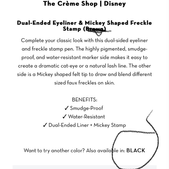 Disney Dual ended eyeliner & Mickey Mouse freckle stamp! ❤️ Warm brown colour! - Picture 10 of 10